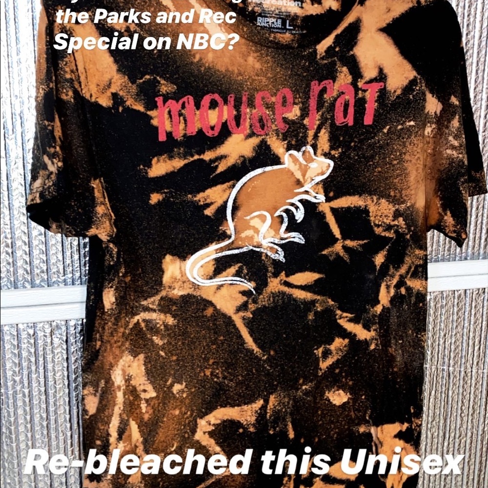 ✨2 for $50✨ Custom Bleached Mouse Rat T-Shirt